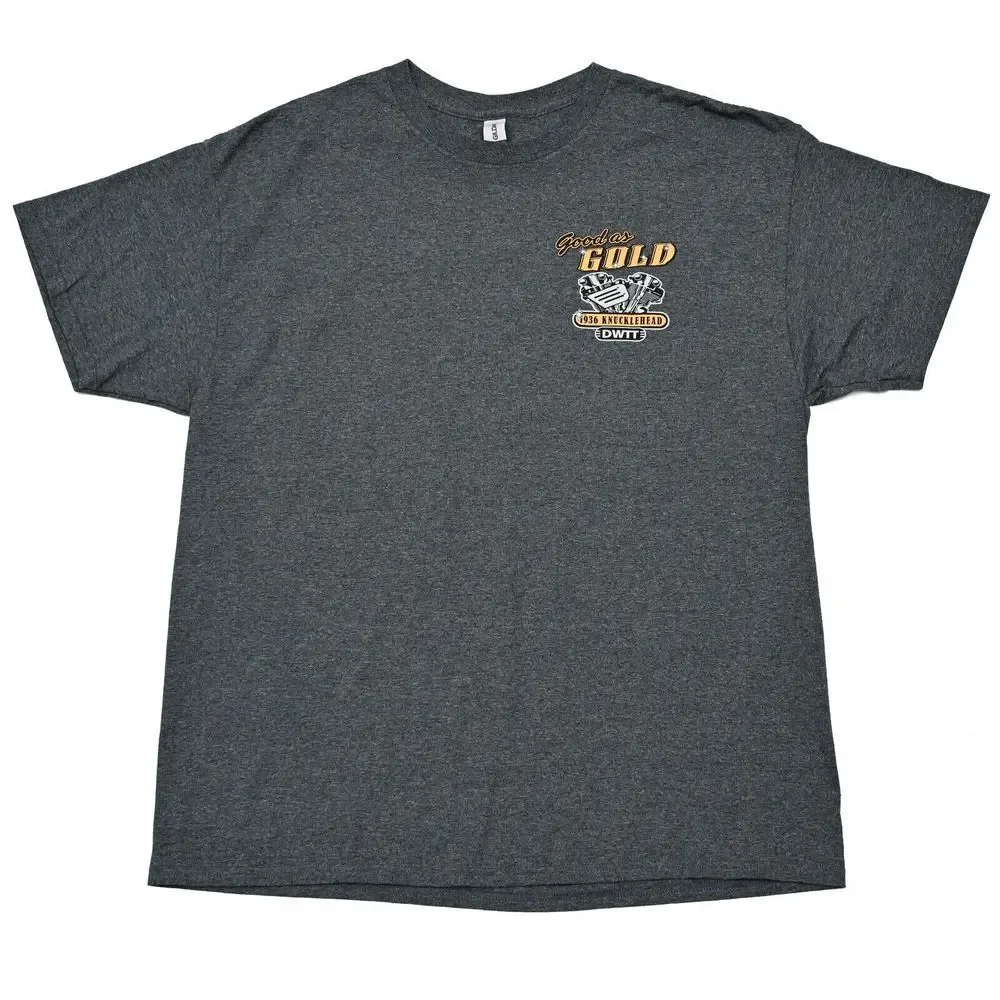 Harley Davidson 1936 Knucklehad Motorcycle‎ T Shirt Men's XL Gray Classic